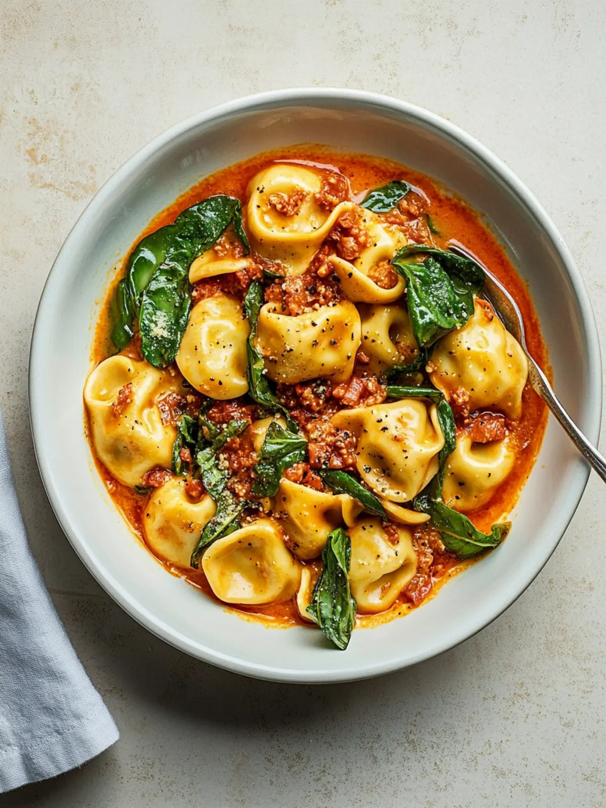 Cremige Tortellini-Suppe in unter 30 Minuten 3 Cremige Tortellini-Suppe