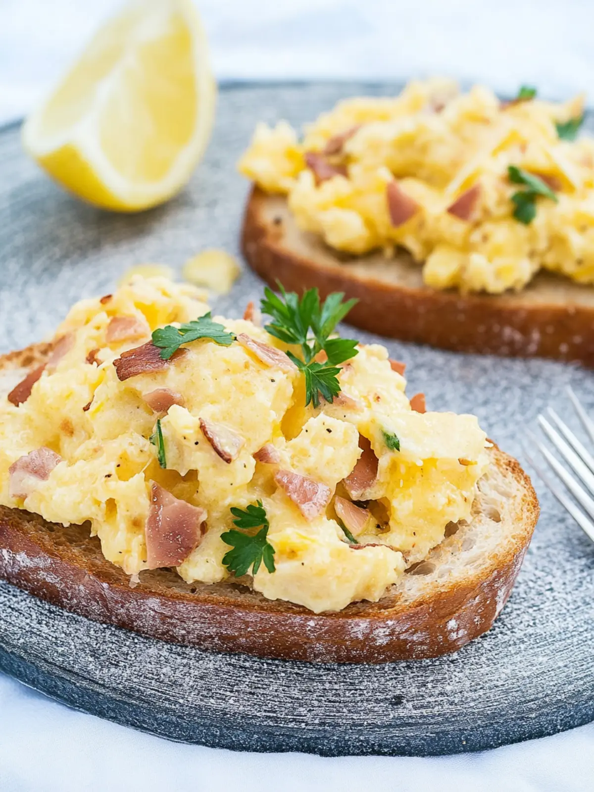 Rührei mit Speck für ein schnelles Frühstück 3 Rührei mit Speck