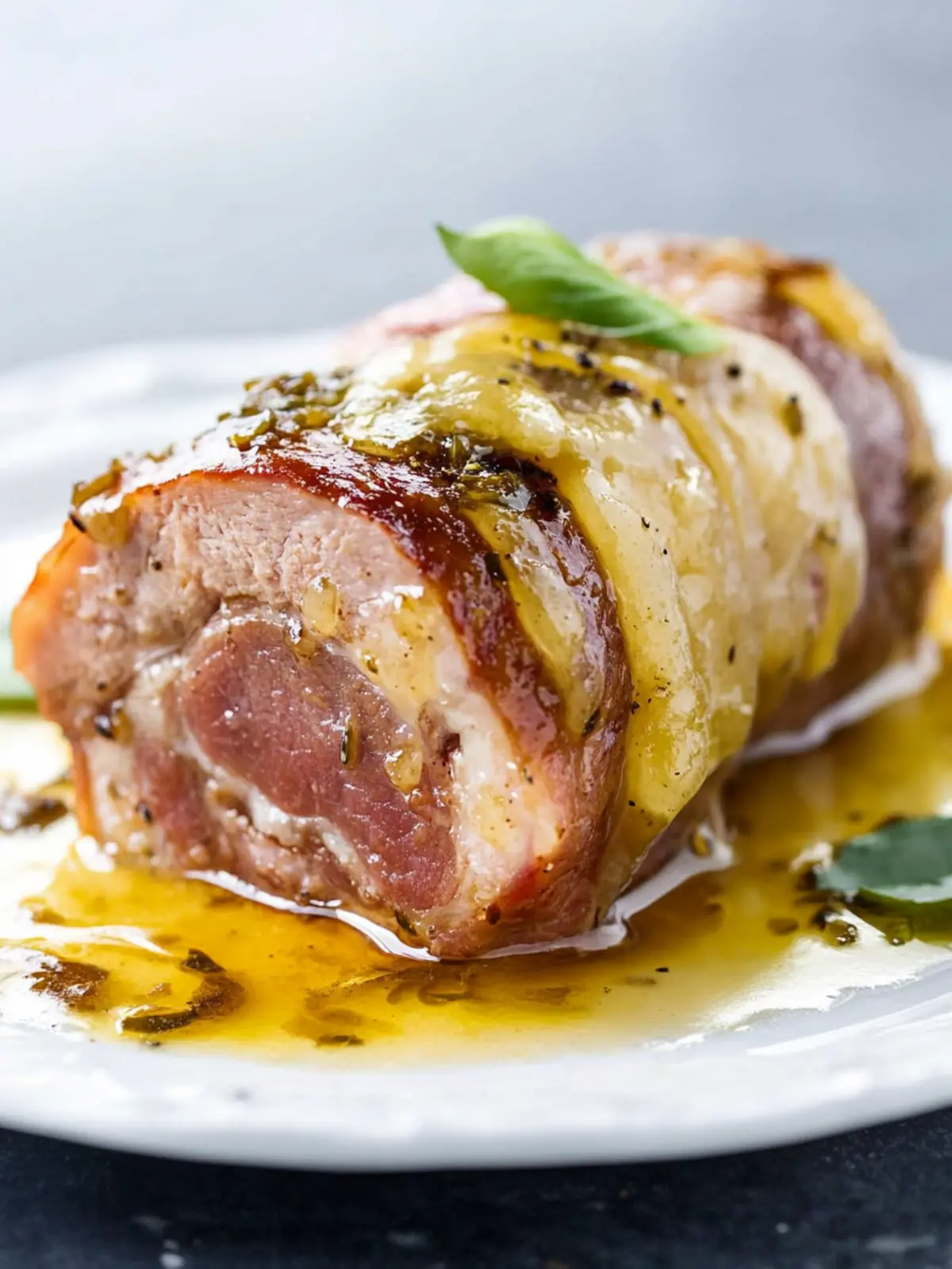 Schweinefilet im Speckmantel mit cremiger Sauce 3 Schweinefilet im Speckmantel