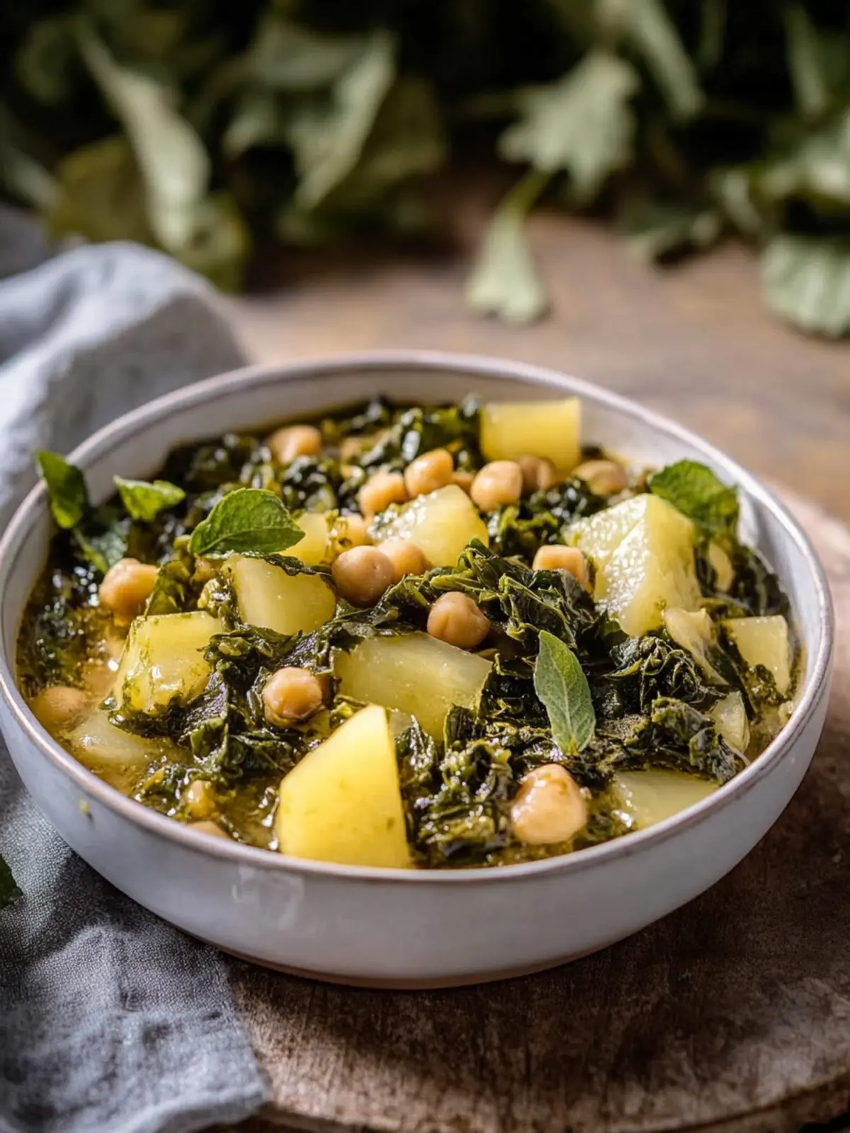 Veganer Grünkohl Eintopf mit Tofu und Kichererbsen 2 Veganer Grünkohl Eintopf