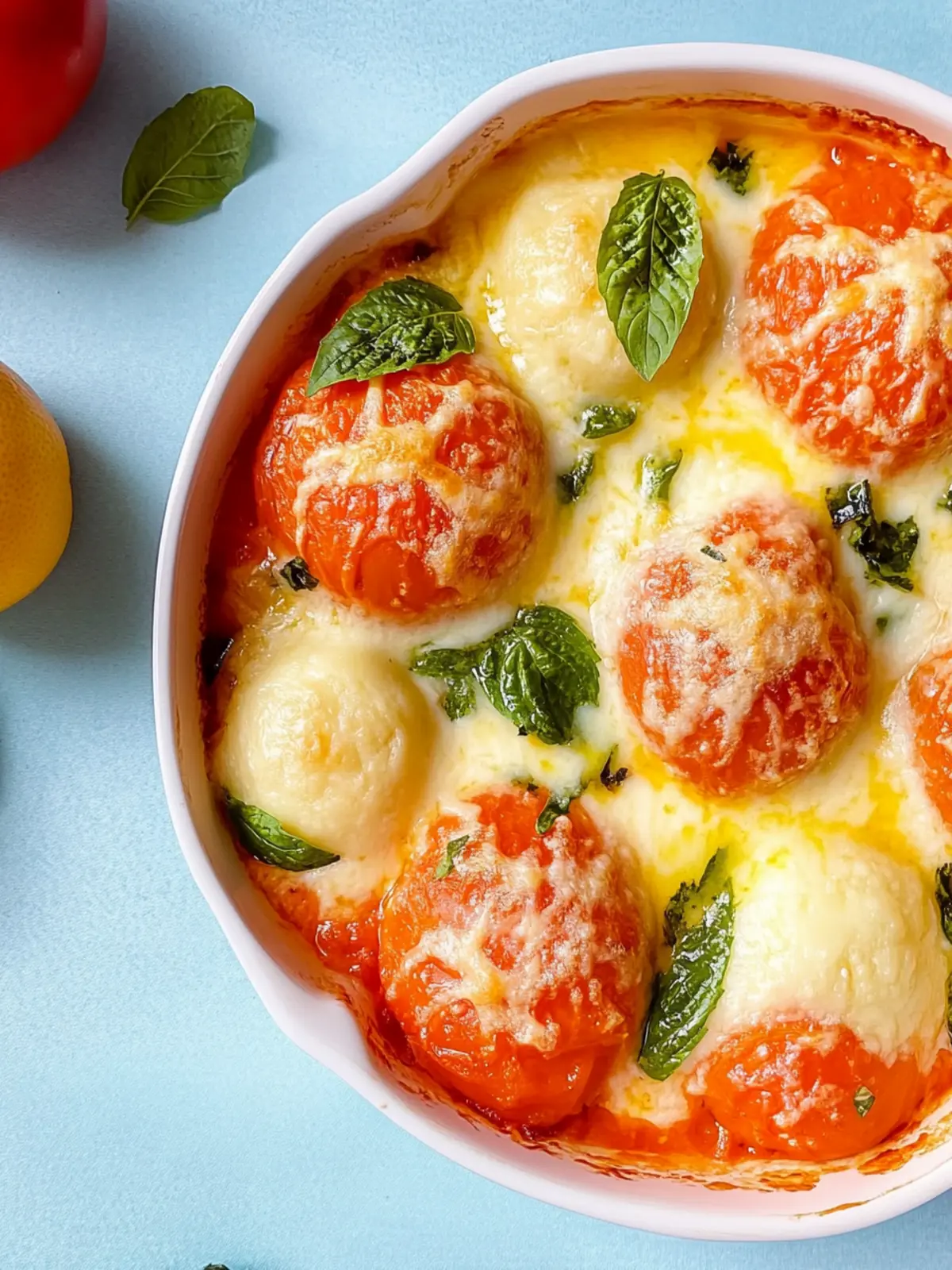 Creamy Tomato-Mozzarella Dumpling Casserole für die Familie 2 Creamy Tomato-Mozzarella Dumpling Casserole