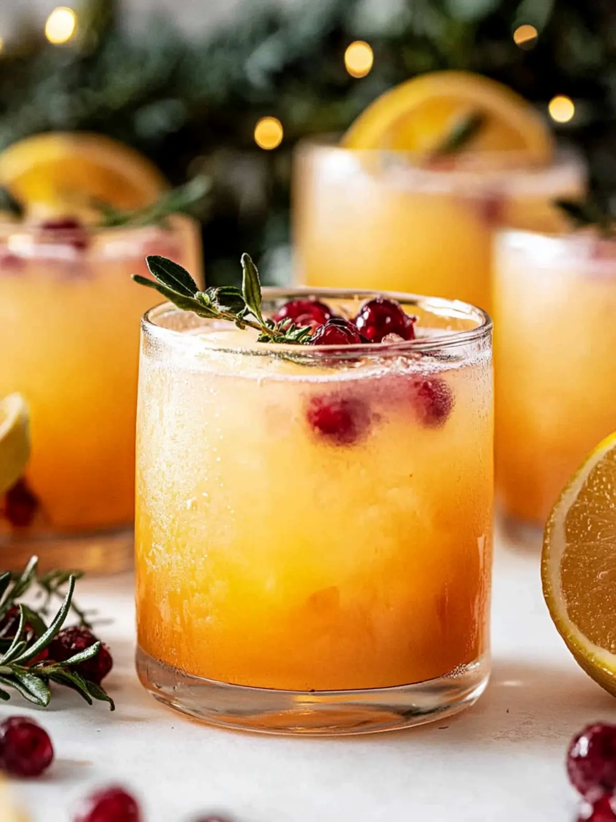 Fröhlicher, fruchtiger Weihnachten Zitruscocktail