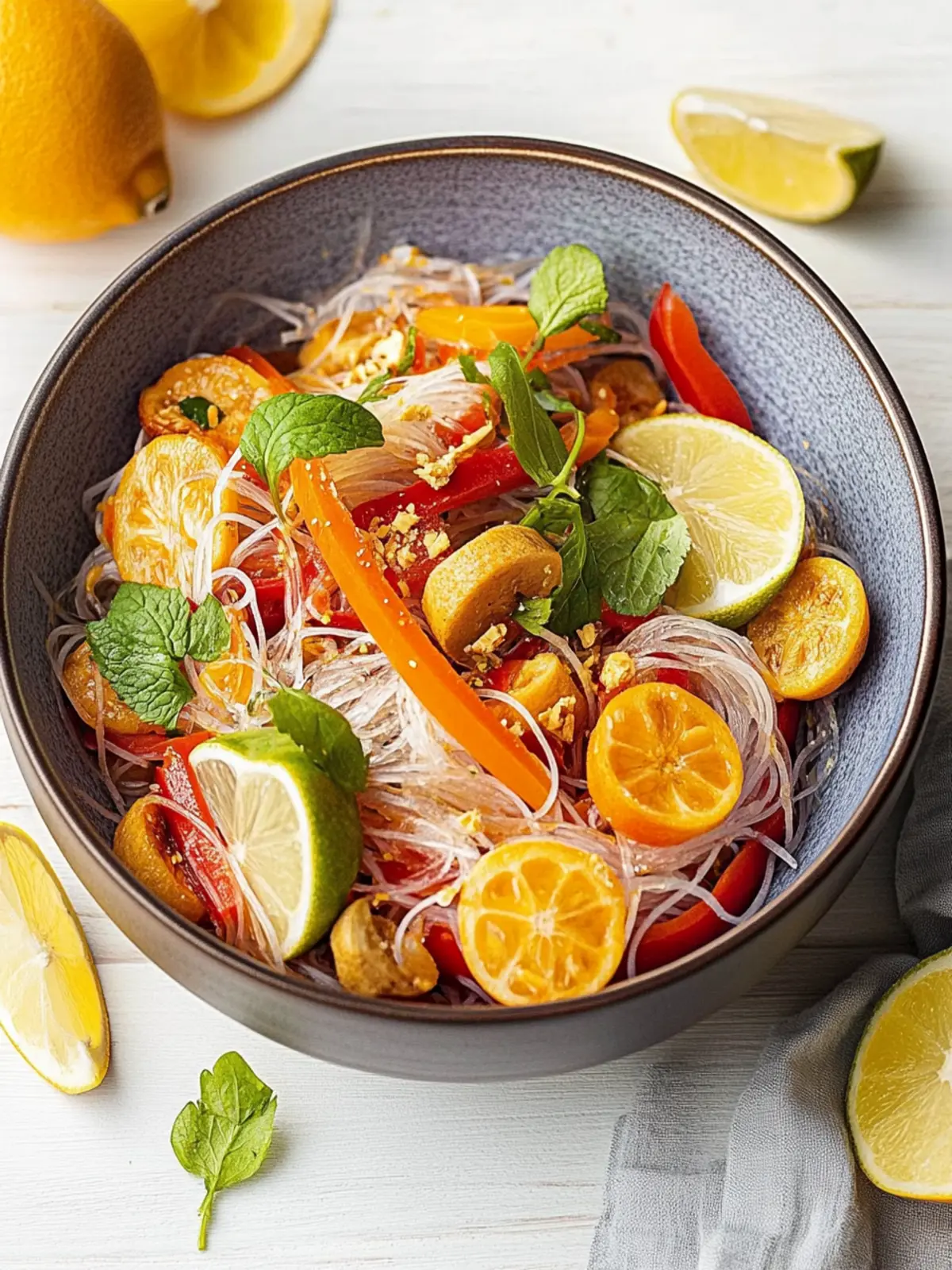 Farbenfroher Glasnudelsalat für eine frische Auszeit 5 Farbenfroher Glasnudelsalat