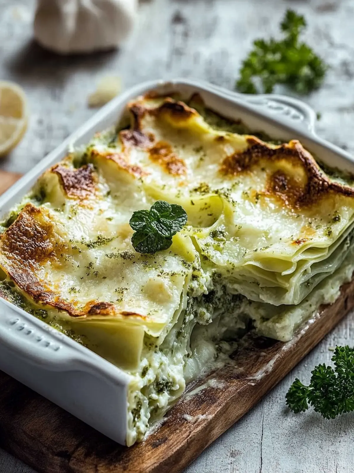 Wirsing-Lasagne mit cremiger Weißweinsoße 4 Wirsing-Lasagne