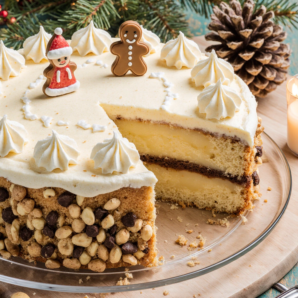 Weihnachtstorte mit Äpfeln und Schokolade Genuss 2 Weihnachtstorte mit Äpfeln und Schokolade Genuss