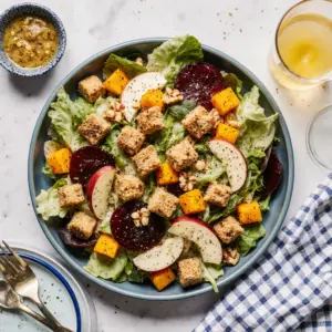 Bunter Wintersalat mit köstlichen Croûtons 2 Bunter Wintersalat mit köstlichen Croûtons