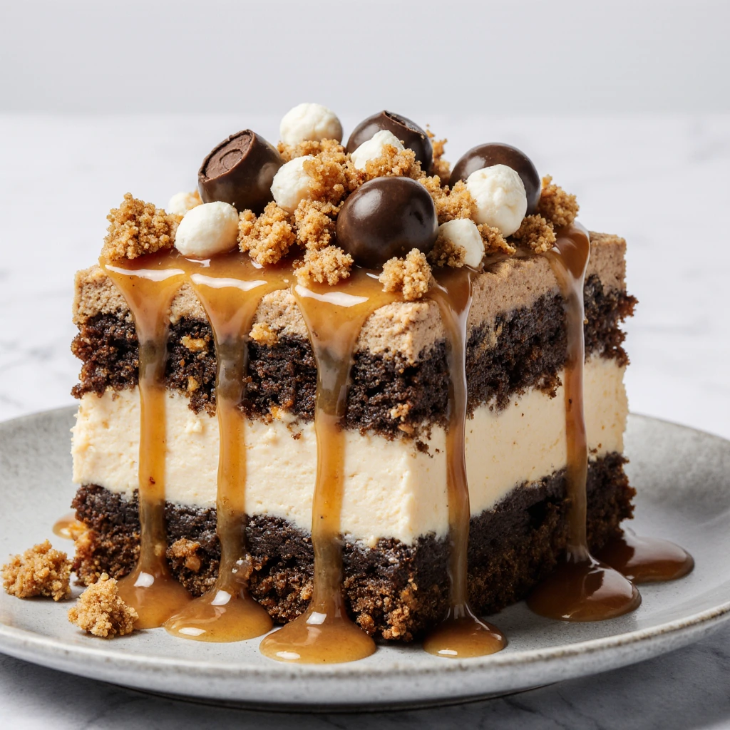 Karamell-Toffee-Crunch-Kuchen: Süßes Lächeln garantiert 3 Karamell-Toffee-Crunch-Kuchen: Süßes Lächeln garantiert