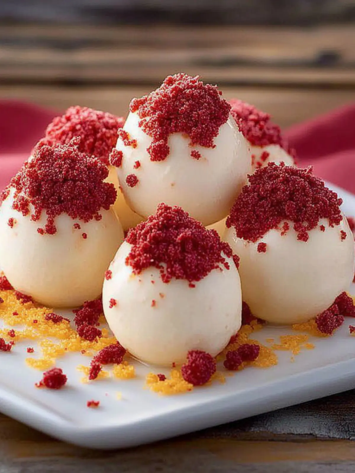 Weiße Schokoladen-Himbeer-Trüffel einfach selber machen 2 Weiße Schokoladen-Himbeer-Trüffel