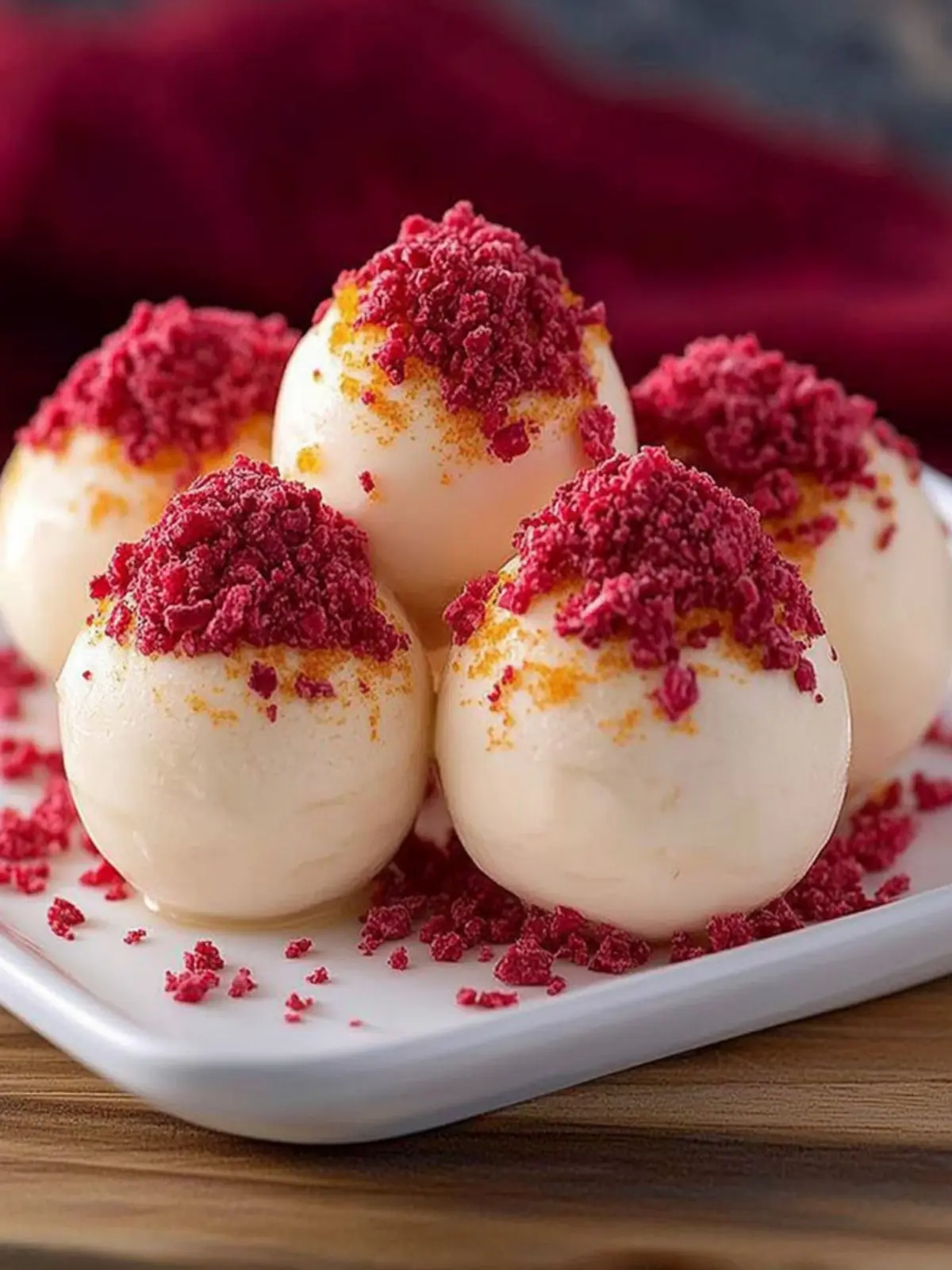 Weiße Schokoladen-Himbeer-Trüffel einfach selber machen 5 Weiße Schokoladen-Himbeer-Trüffel