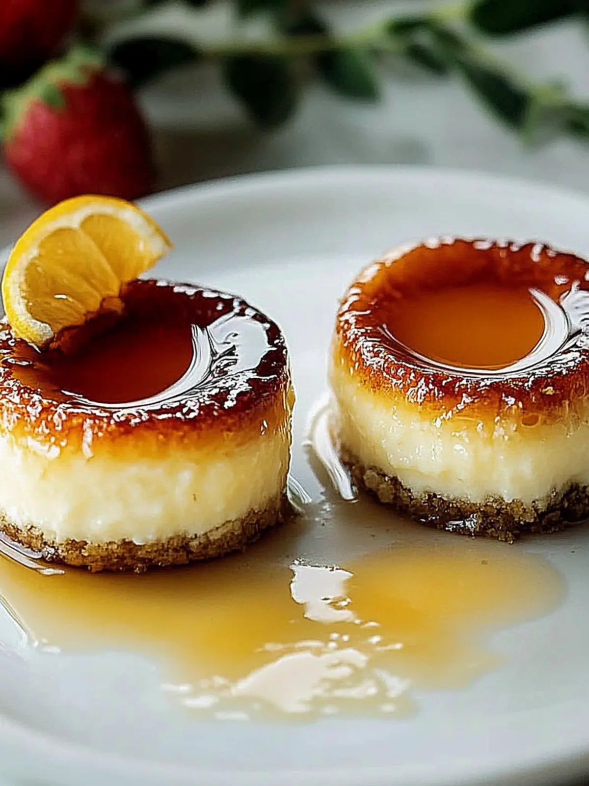 Mini Crème Brûlée Käsekuchen – Der perfekte Dessertgenuss 2 Mini Crème Brûlée Käsekuchen
