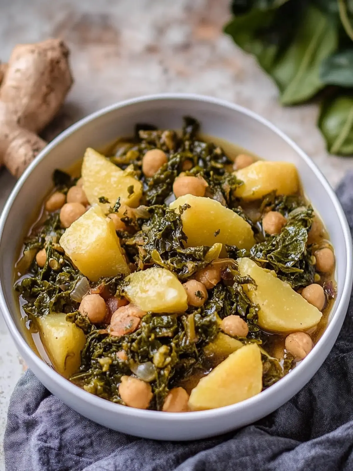 Veganer Grünkohl Eintopf mit Tofu und Kichererbsen 5 Veganer Grünkohl Eintopf