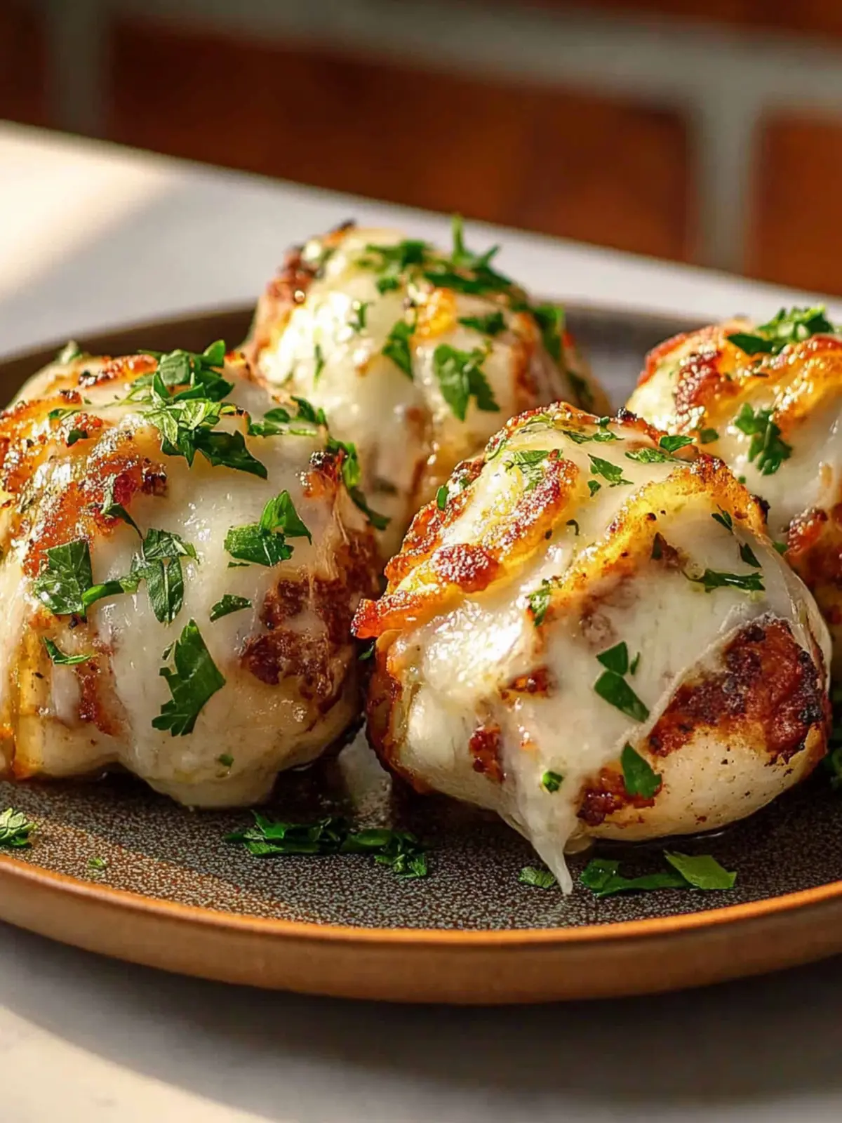 Speck umwickelte gefüllte Hähnchenbrust