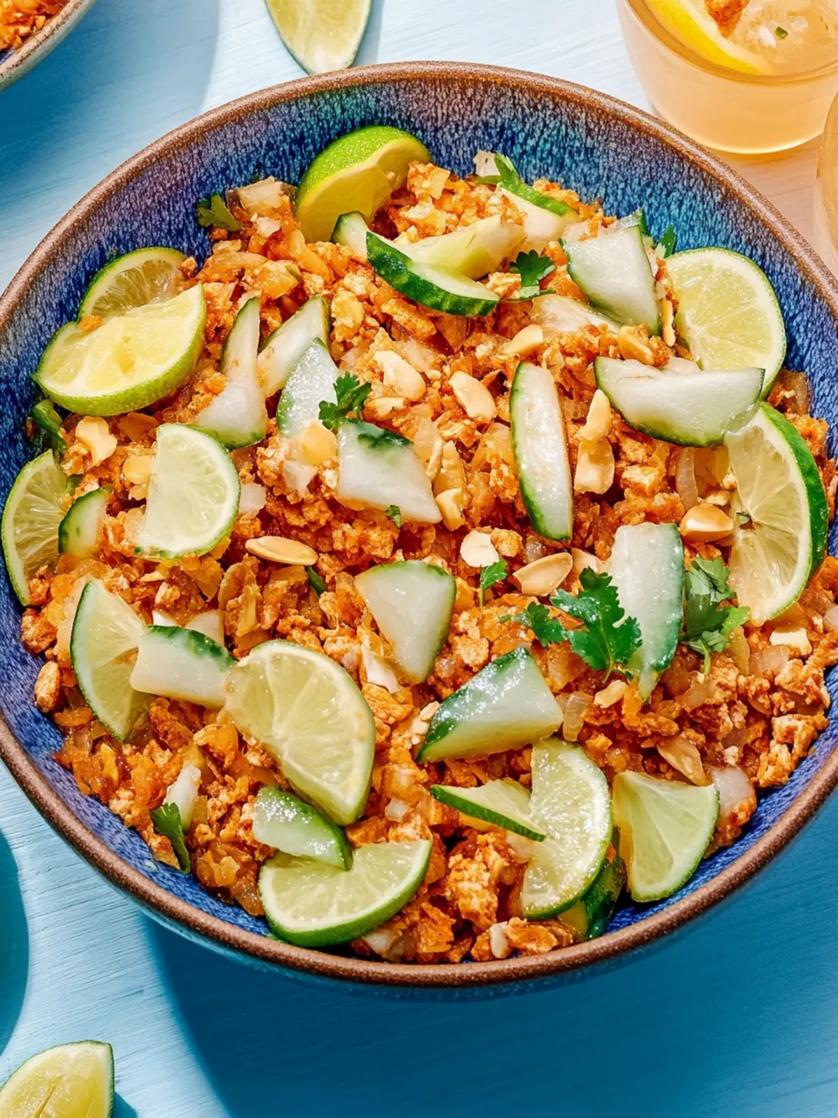 Knuspriger Reis Salat mit frischen Kräutern 4 Knuspriger Reis Salat