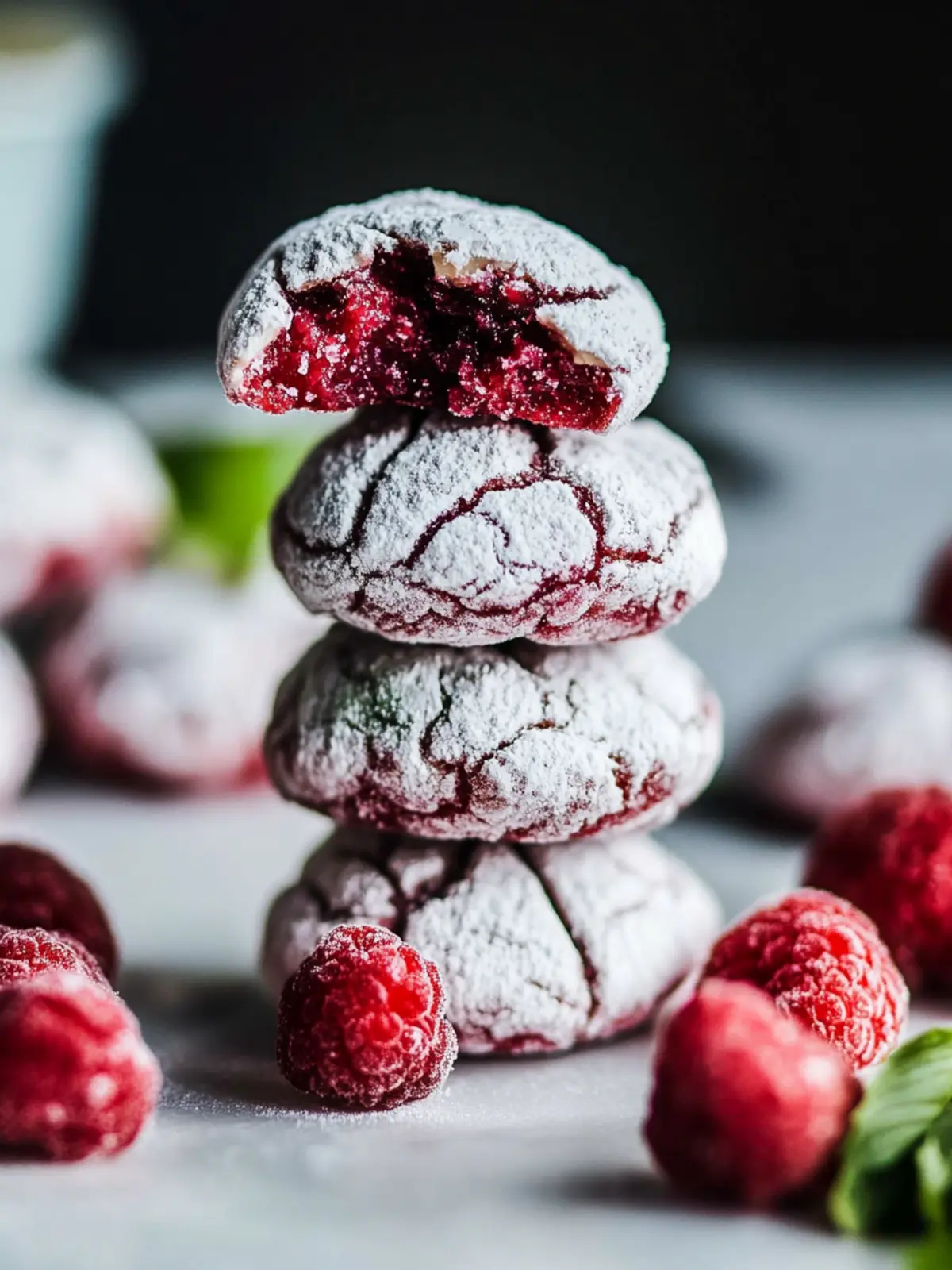 Himbeer-Crinkle-Kekse für fruchtigen Genuss 4 Himbeer-Crinkle-Kekse