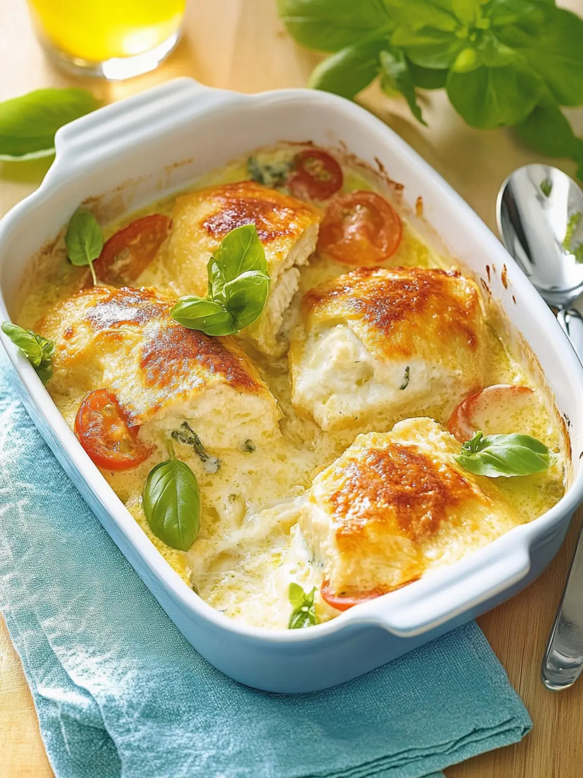 Überbackene Hähnchenfilets in 30 Minuten zubereiten 4 Überbackene Hähnchenfilets