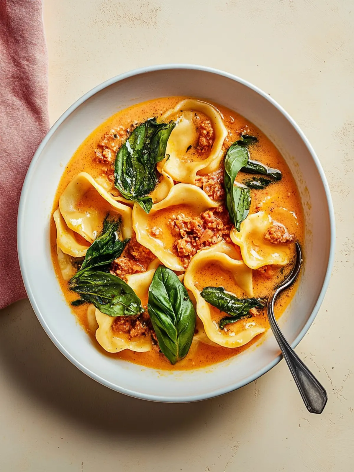 Cremige Tortellini-Suppe in unter 30 Minuten 5 Cremige Tortellini-Suppe