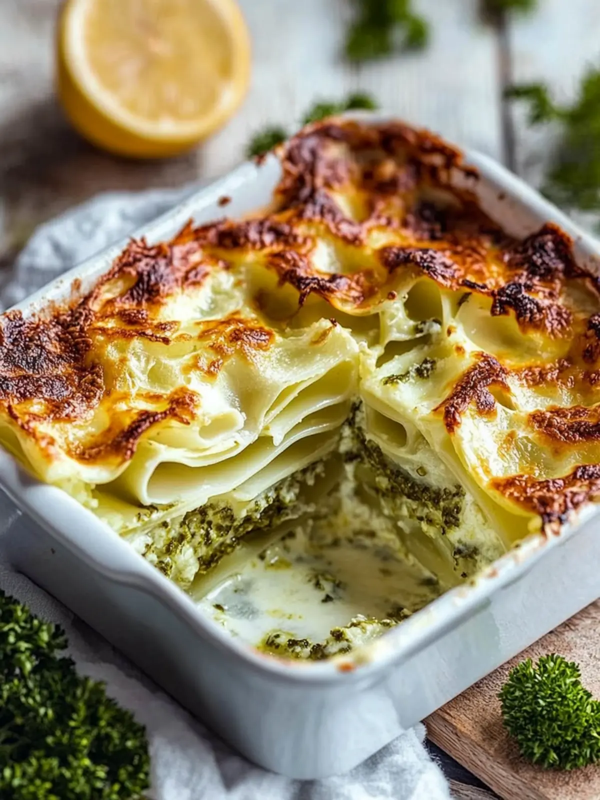 Wirsing-Lasagne mit cremiger Weißweinsoße 3 Wirsing-Lasagne