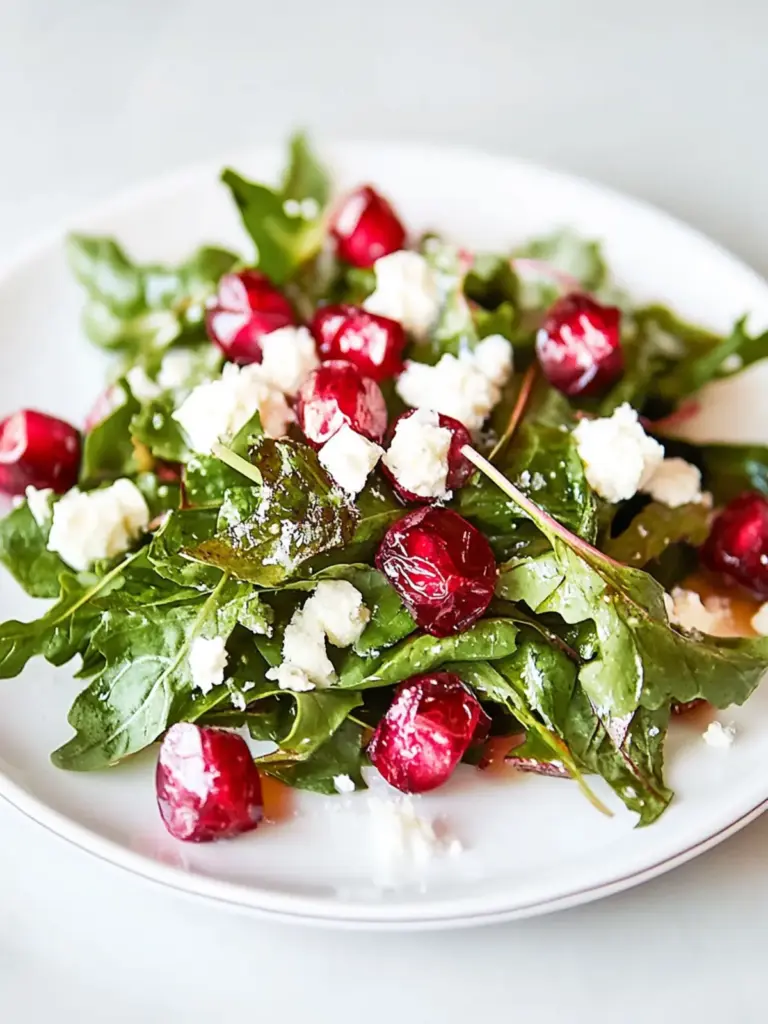 Rucola, Ziegenkäse und Granatapfelsalat