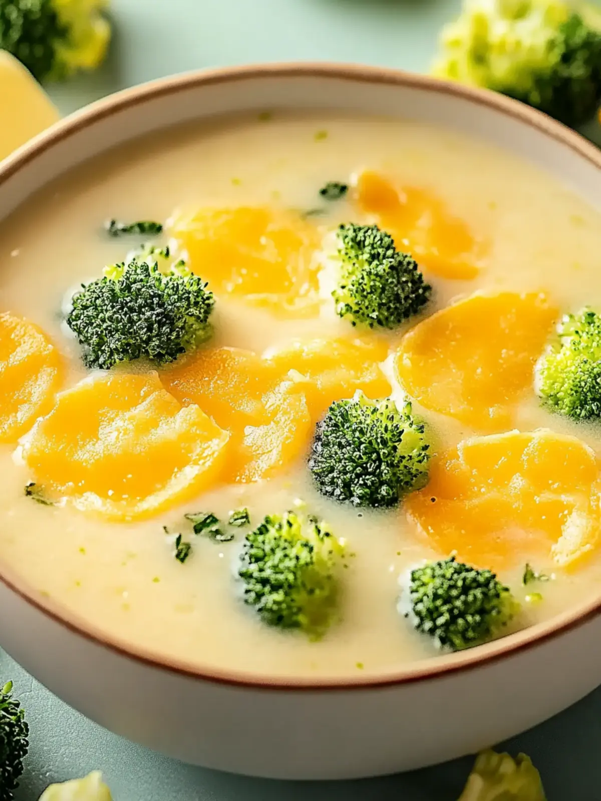 Cremige gesunde Brokkoli-Cheddar-Suppe für jeden Tag 4 Cremige gesunde Brokkoli-Cheddar-Suppe