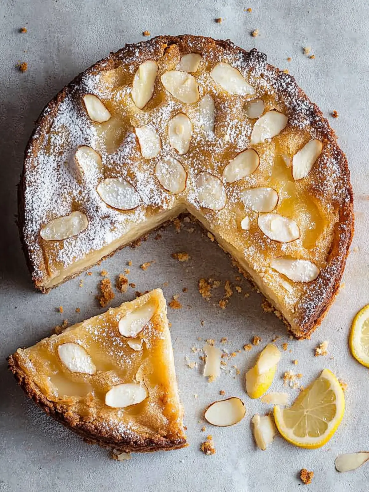 Äpfel-Mandel-Kuchen mit cremigem Boden 5 Äpfel-Mandel-Kuchen
