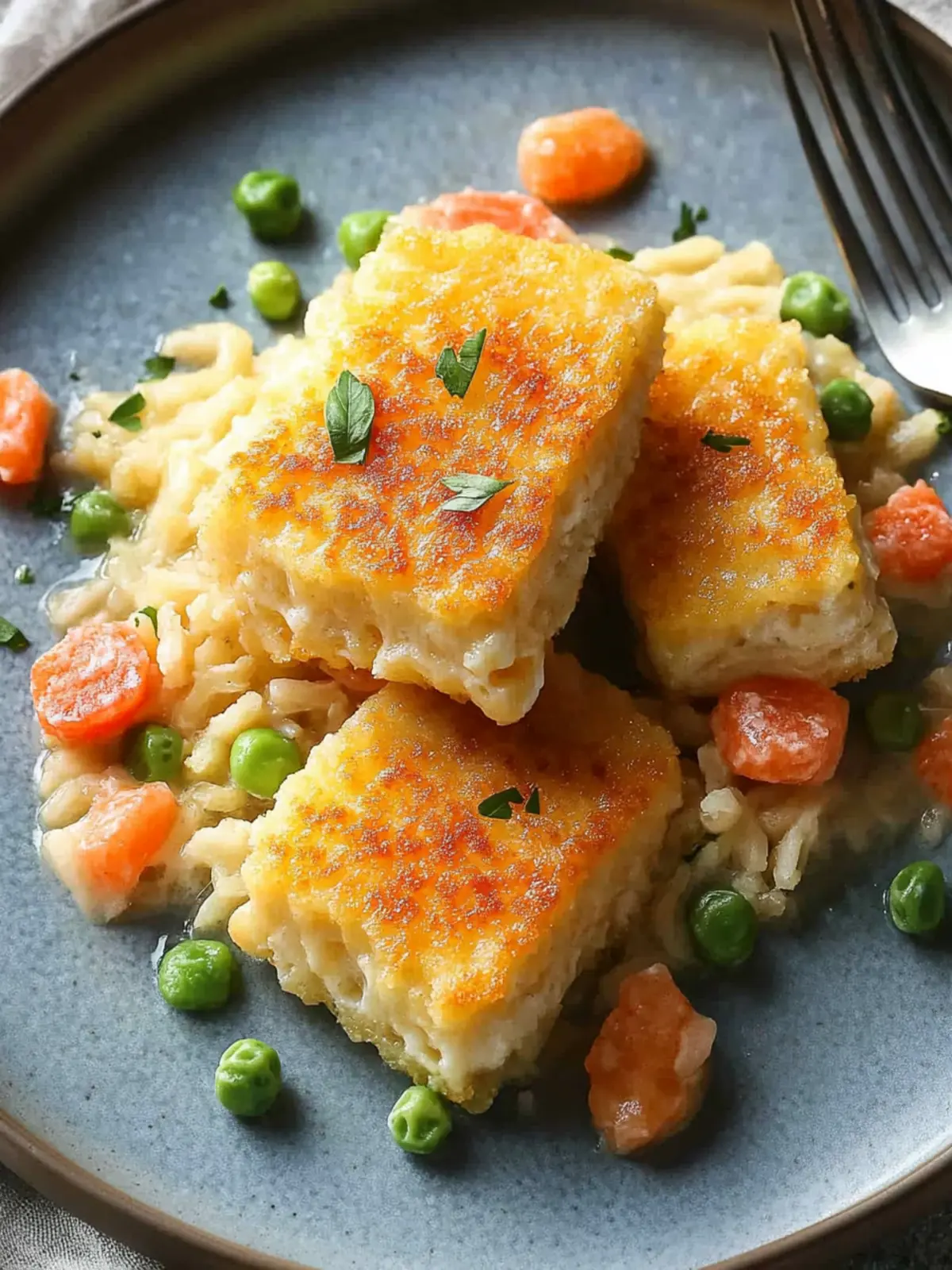 Fischstäbchen-Auflauf mit Reis und Gemüse für die ganze Familie 3 Fischstäbchen-Auflauf mit Reis und Gemüse
