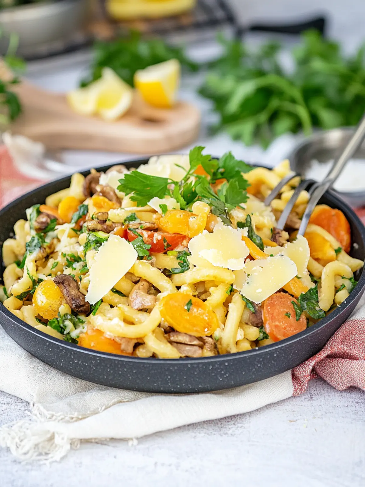 Vegetarische Spätzlepfanne mit buntem Gemüse 4 Vegetarische Spätzlepfanne