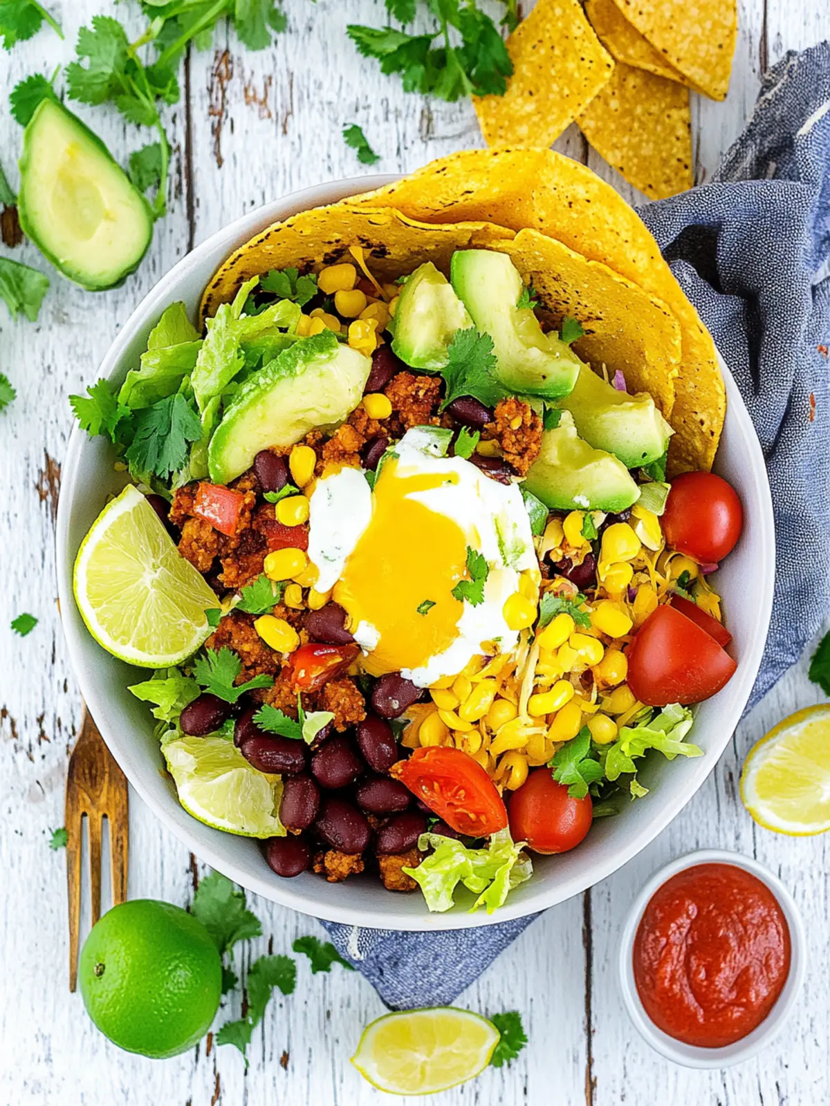 Veganer Taco-Salat: Gesund und Schnell Selbstgemacht 4 Veganer Taco-Salat