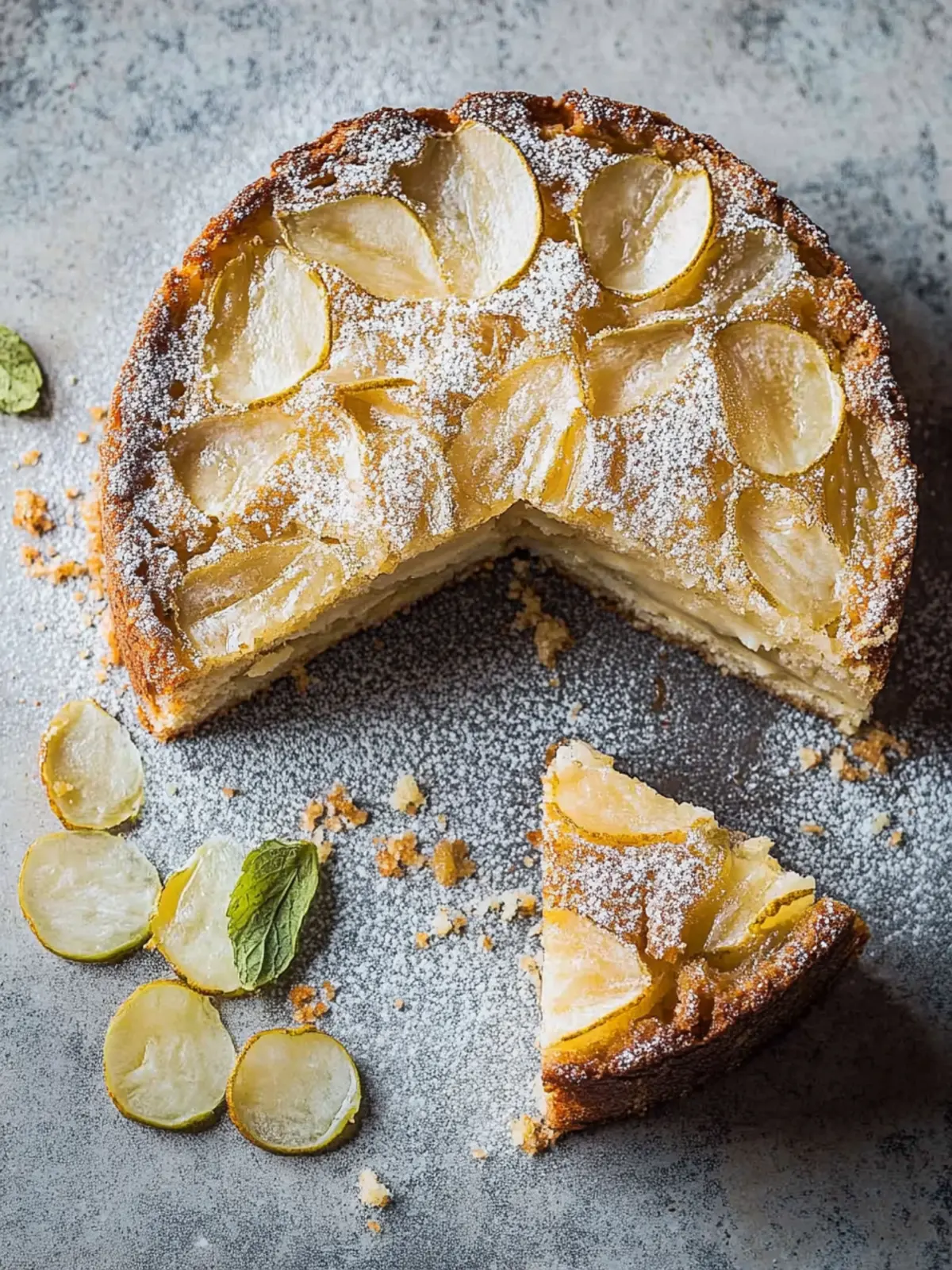 Äpfel-Mandel-Kuchen mit cremigem Boden 3 Äpfel-Mandel-Kuchen
