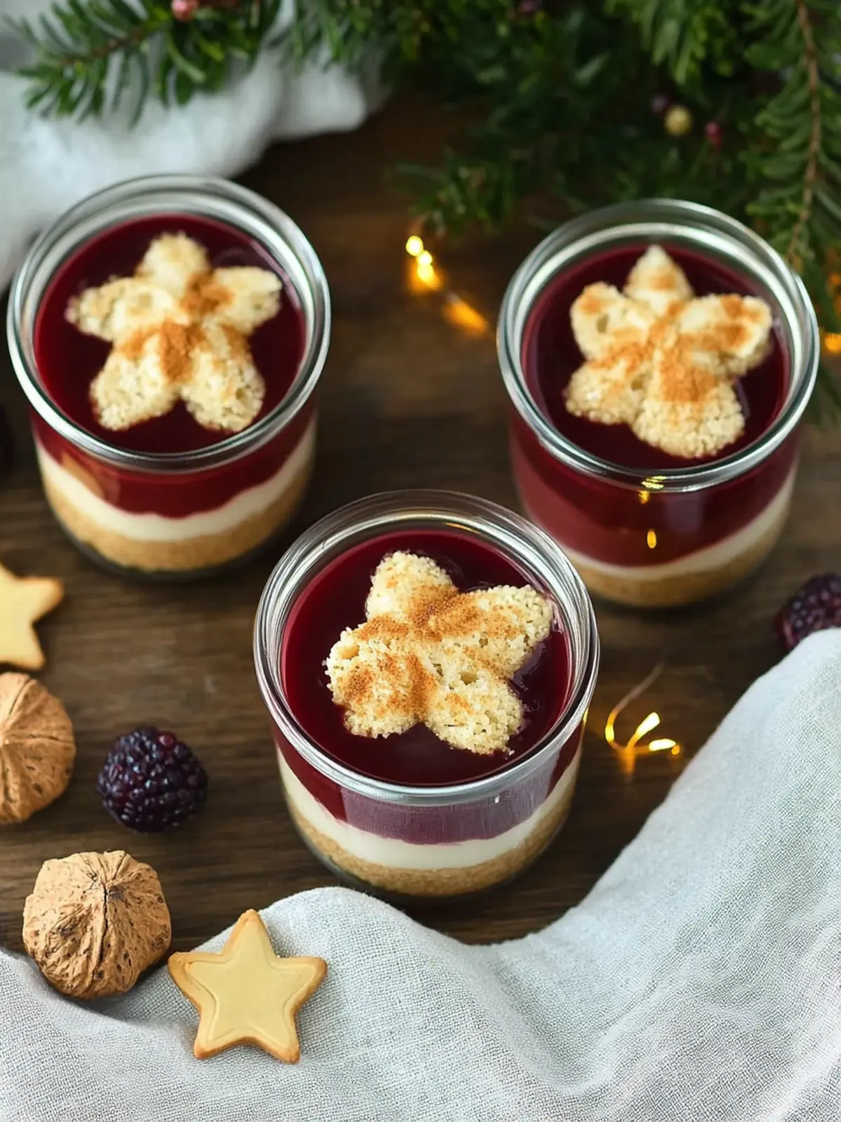 Zimtcreme mit Kirschen und Amarettini Crunch 2 Cinnamon cream with cherry sauce and Amarettini crunch