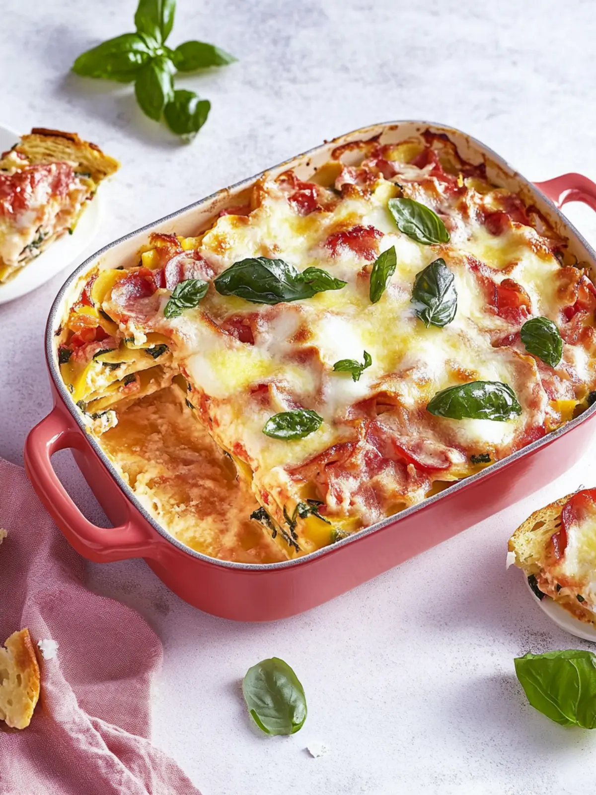 Schnelle Gemüselasagne für ein herzhaftes Dinner 4 Gemüselasagne