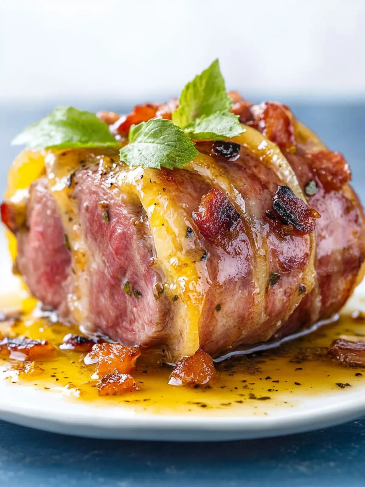 Schweinefilet im Speckmantel mit cremiger Sauce 2 Schweinefilet im Speckmantel