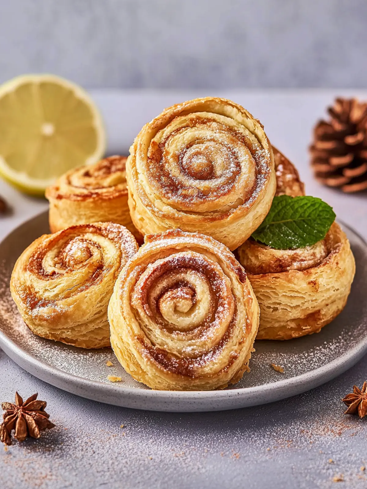 Einfache Zimtschnecken mit Blätterteig Rezept 3 Simple cinnamon roll recipe with puff pastry