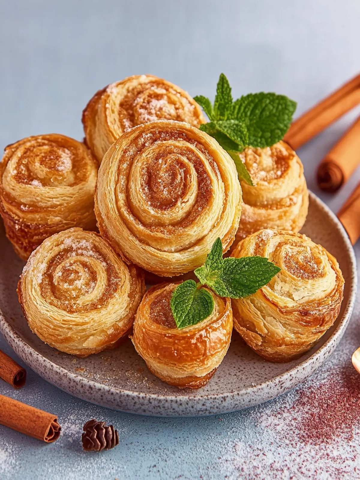 Einfache Zimtschnecken mit Blätterteig Rezept 4 Simple cinnamon roll recipe with puff pastry