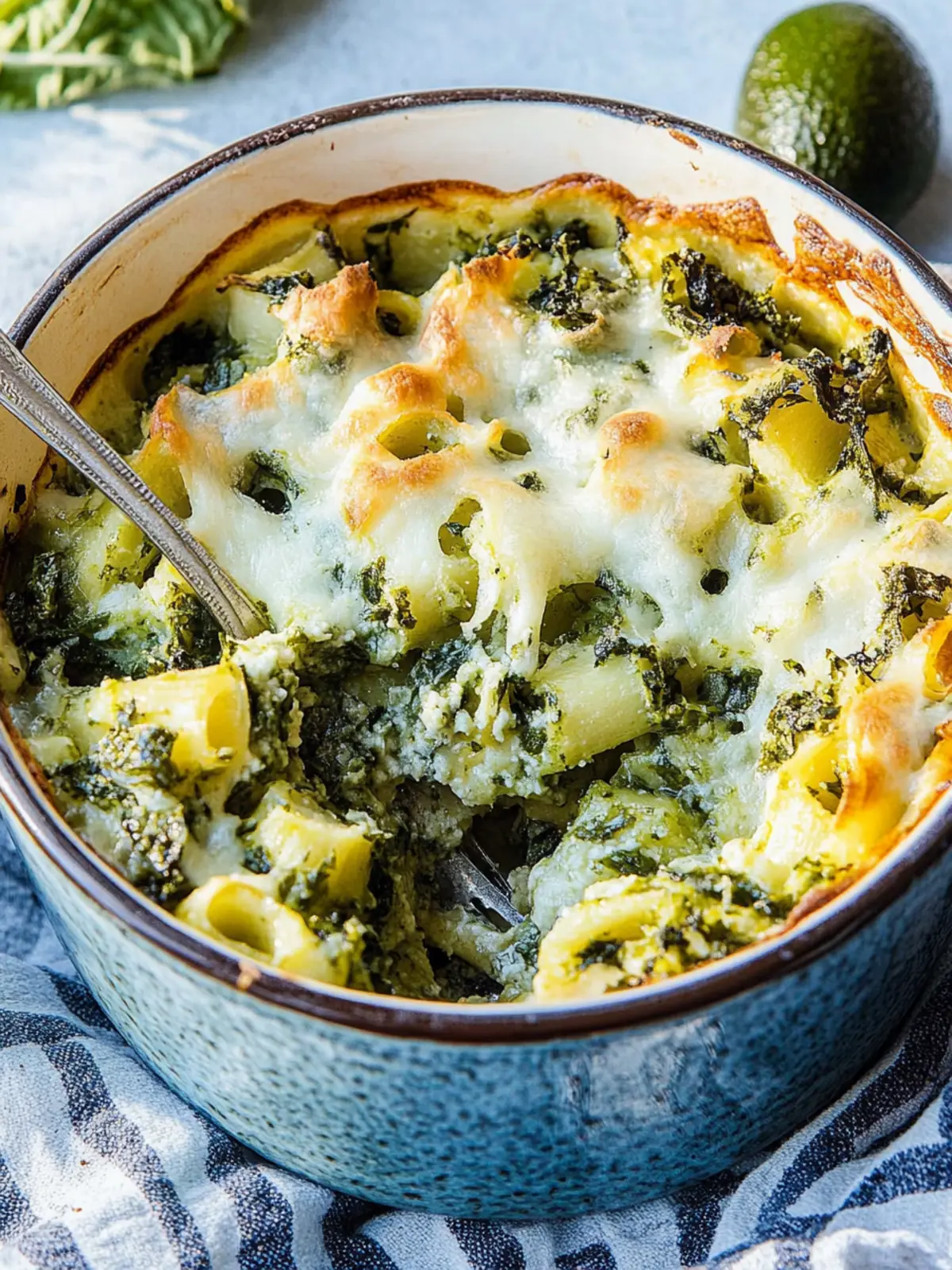 Grünkohl-Nudelauflauf mit Cashew-Creme