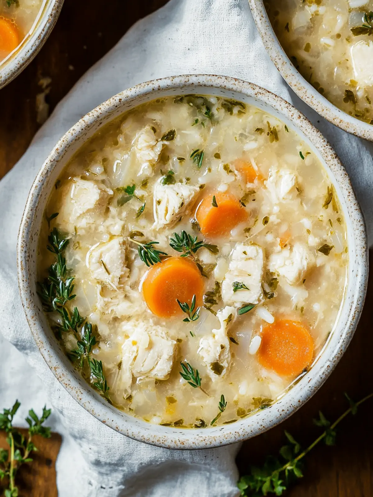 Cremige Hühner-Reis-Suppe für gemütliche Abende 2 Cremige Hühner-Reis-Suppe