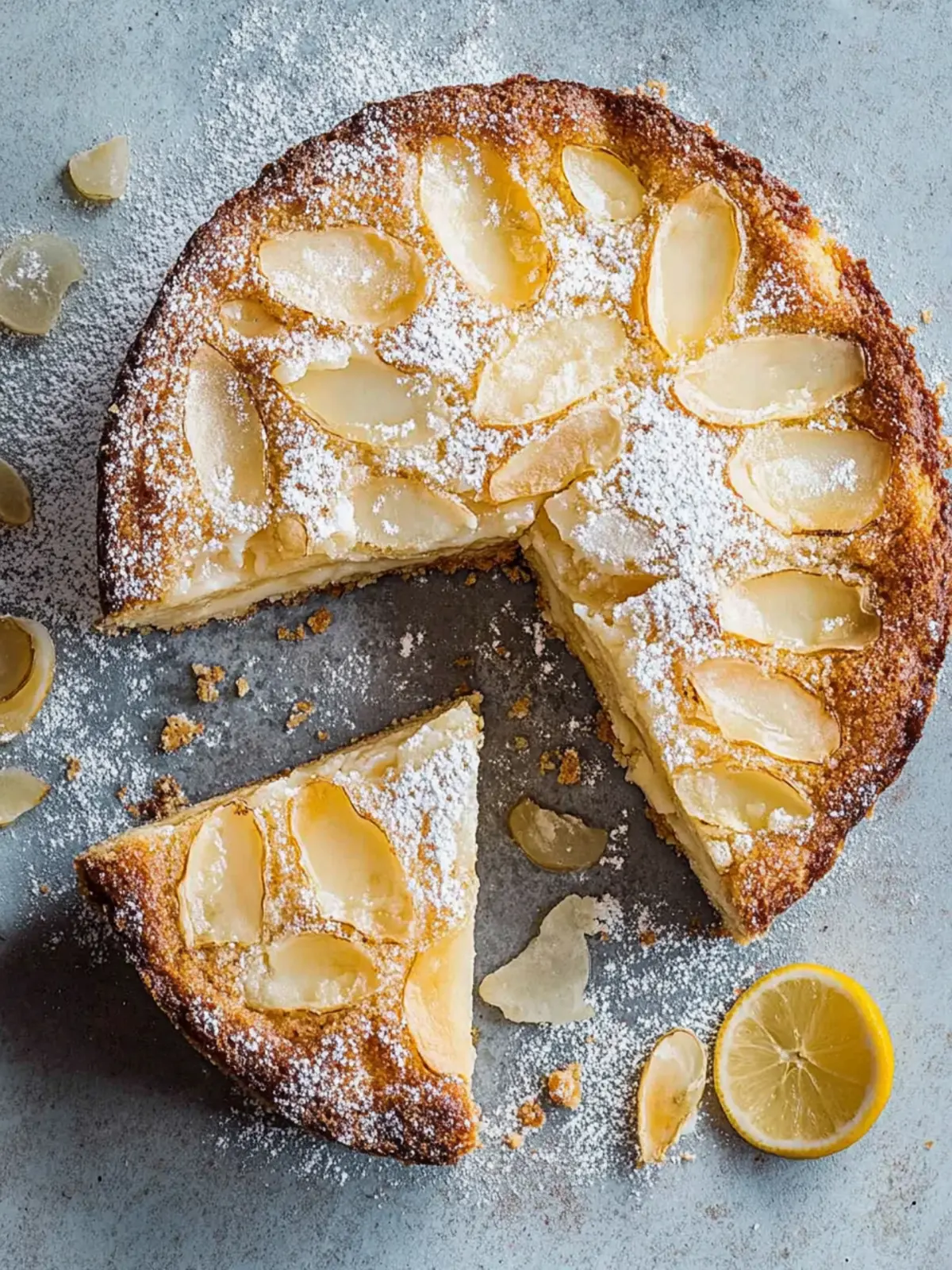 Äpfel-Mandel-Kuchen mit cremigem Boden 2 Äpfel-Mandel-Kuchen
