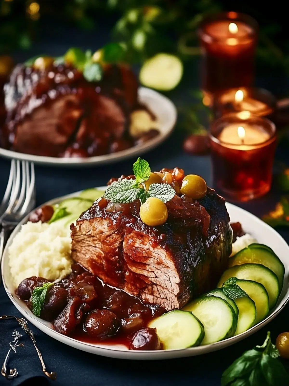 Christmas Roast mit Rotwein-Zwiebelsoße perfekt zubereiten 3 Christmas roast with red wine onion sauce