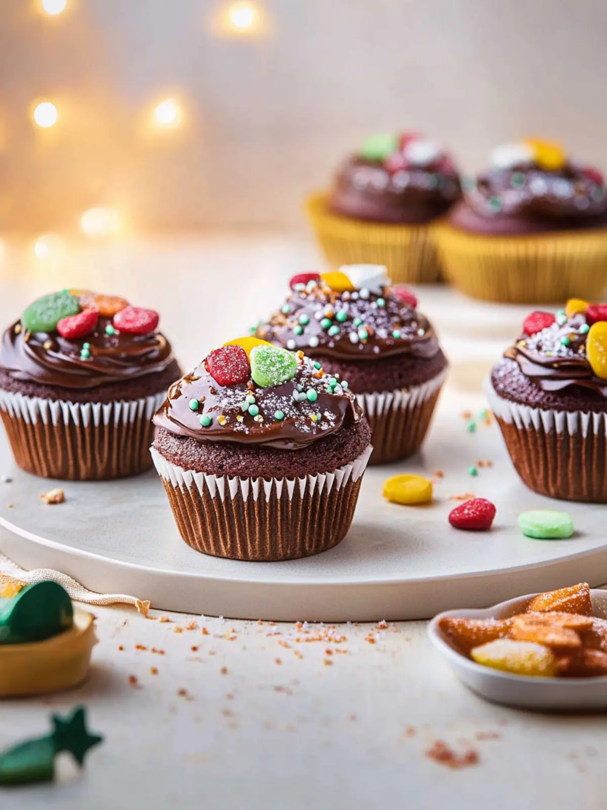 Gewürzmuffins mit Schokoladenglasur für Feste 3 Gewürzmuffins