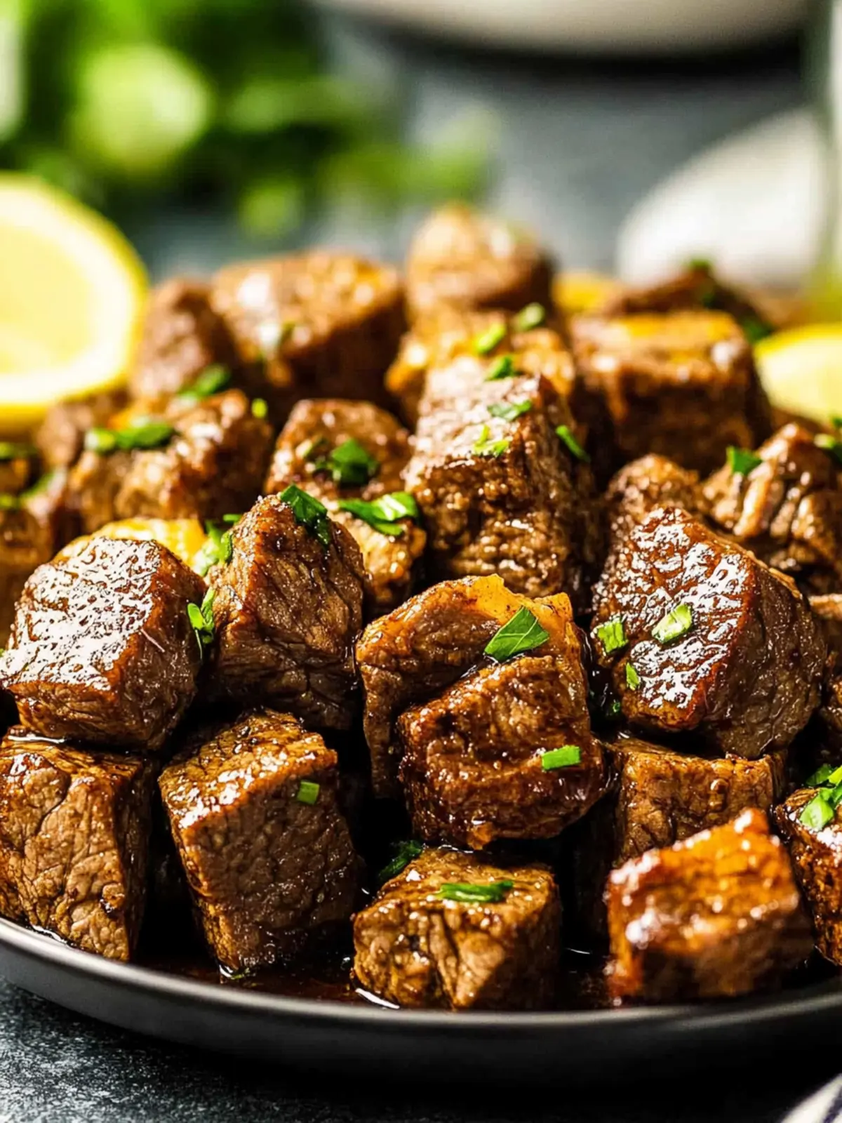 Knoblauch-Butter Steakbissen in 15 Minuten genießen 5 Knoblauch-Butter Steakbissen