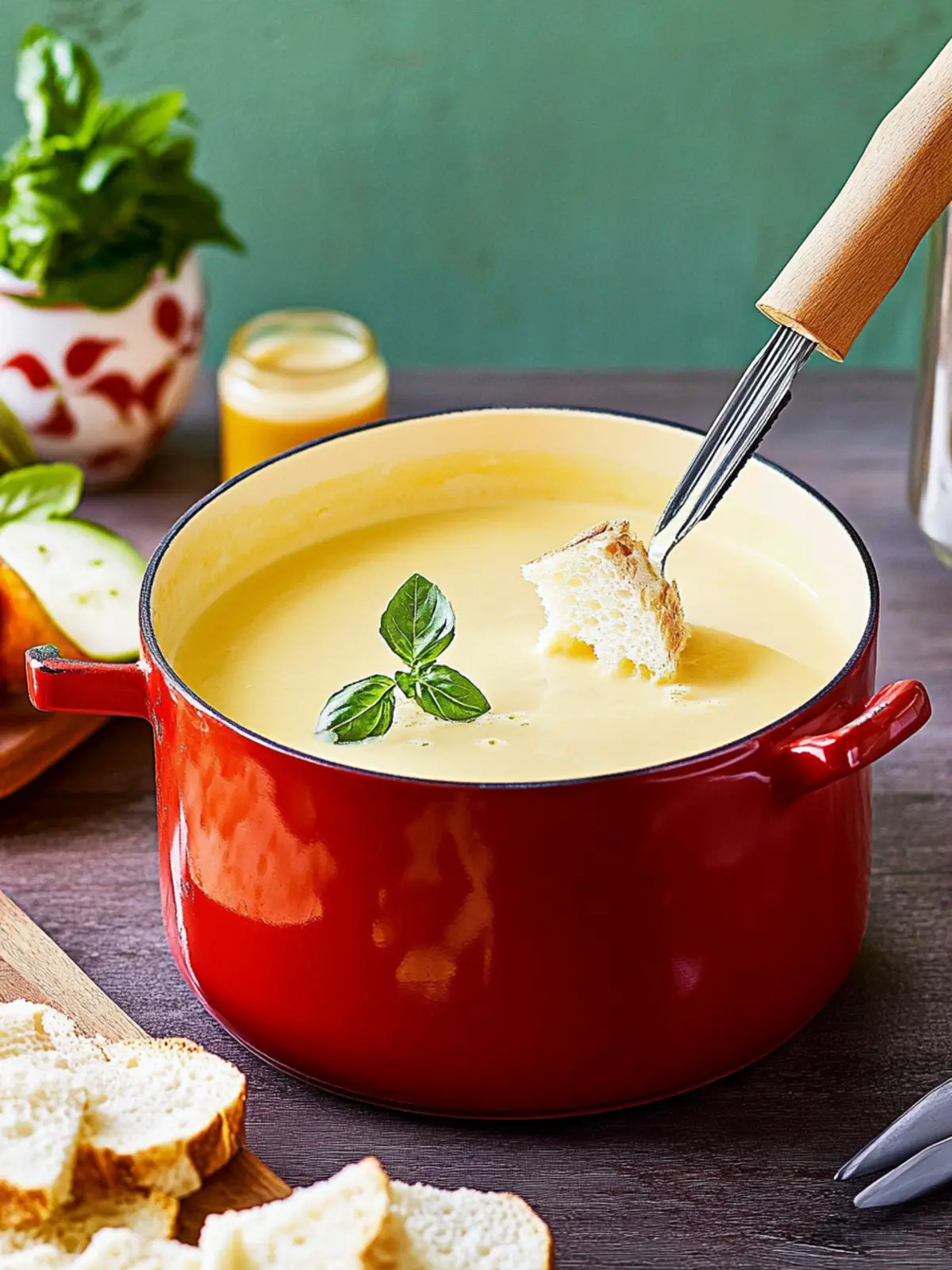 Käsefondue mit Schnittlauch für geselliges Beisammensein 3 Käsefondue mit Schnittlauch