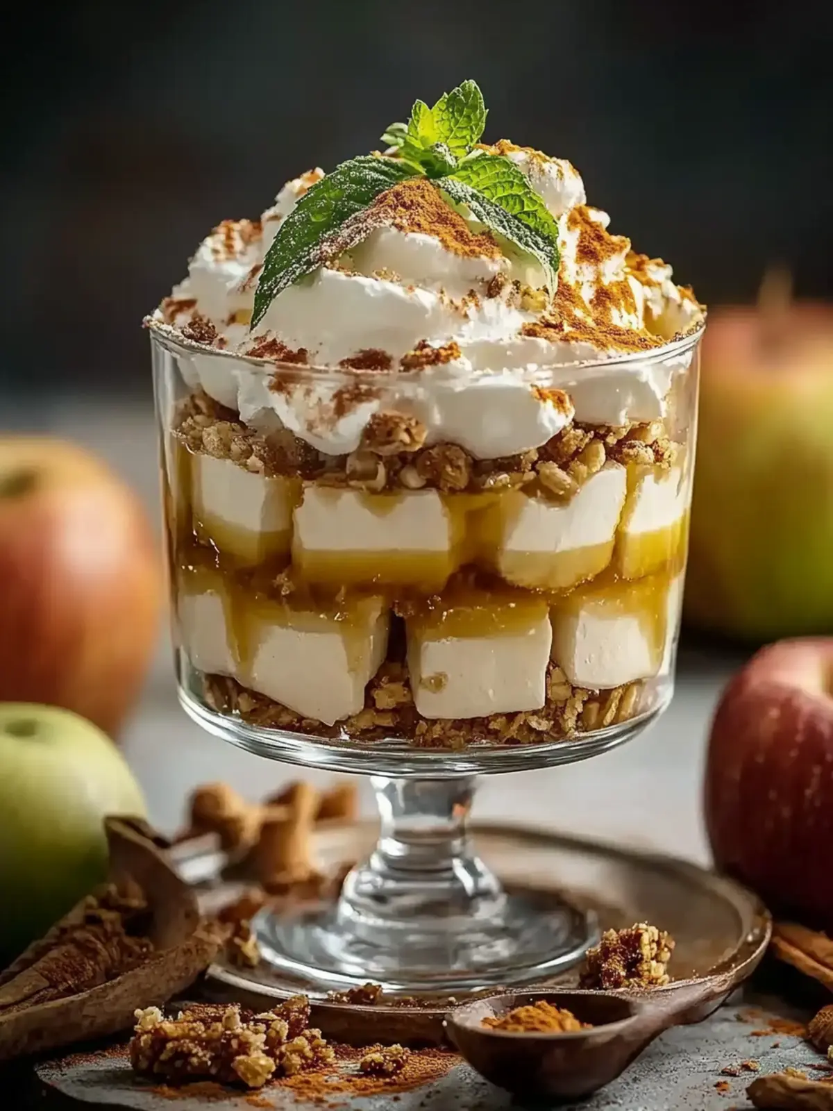 Bratapfel Karamell Trifle – Herbstliches Dessert Highlight 2 Bratapfel Karamell Trifle
