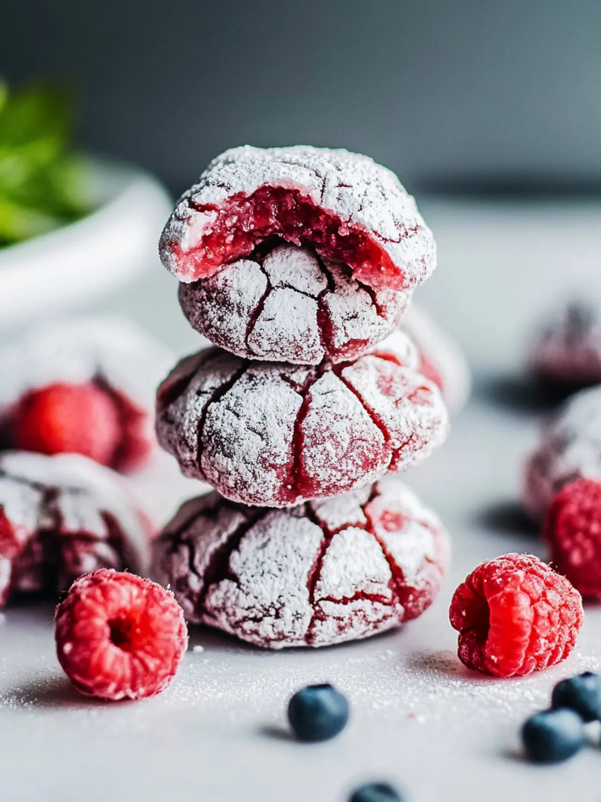 Himbeer-Crinkle-Kekse