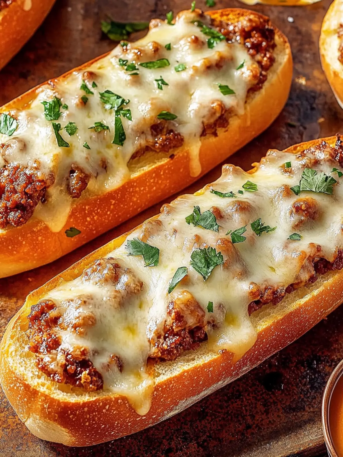 Überbackene Hackfleisch-Baguettes für den perfekten Genuss 2 Überbackene Hackfleisch-Baguettes