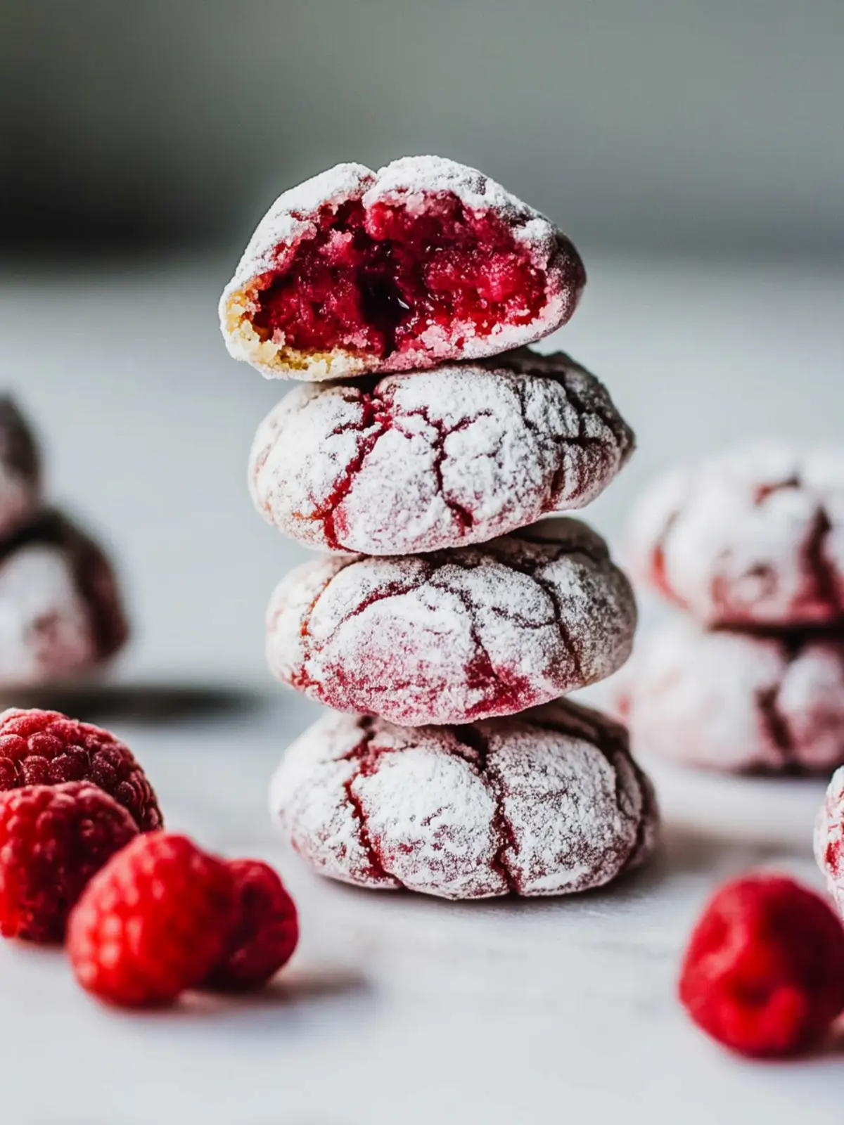 Himbeer-Crinkle-Kekse für fruchtigen Genuss 2 Himbeer-Crinkle-Kekse