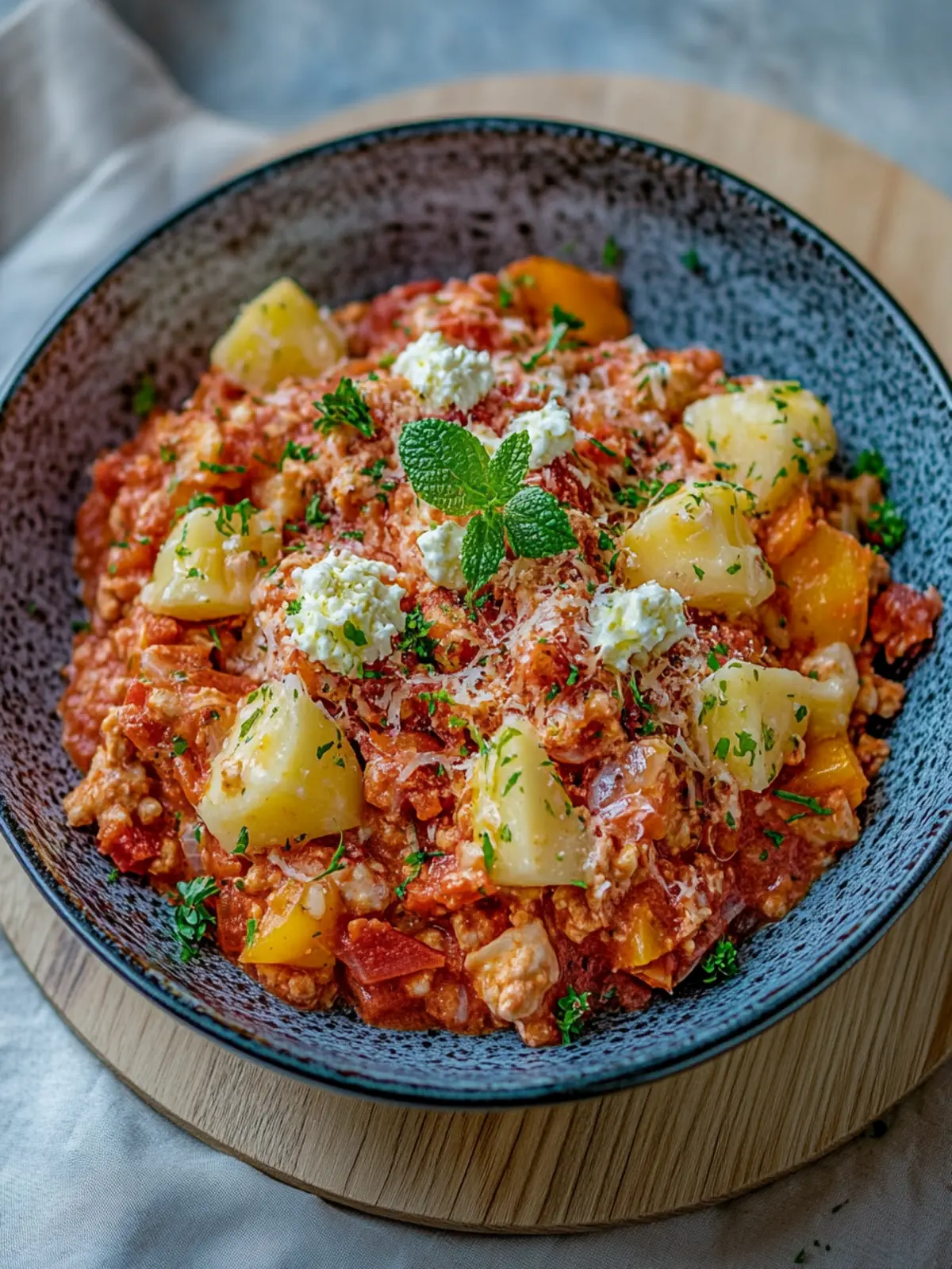 Griechischer Nudelauflauf mit Feta und Hackfleisch genießen 2 Griechischer Nudelauflauf mit Feta und Hackfleisch