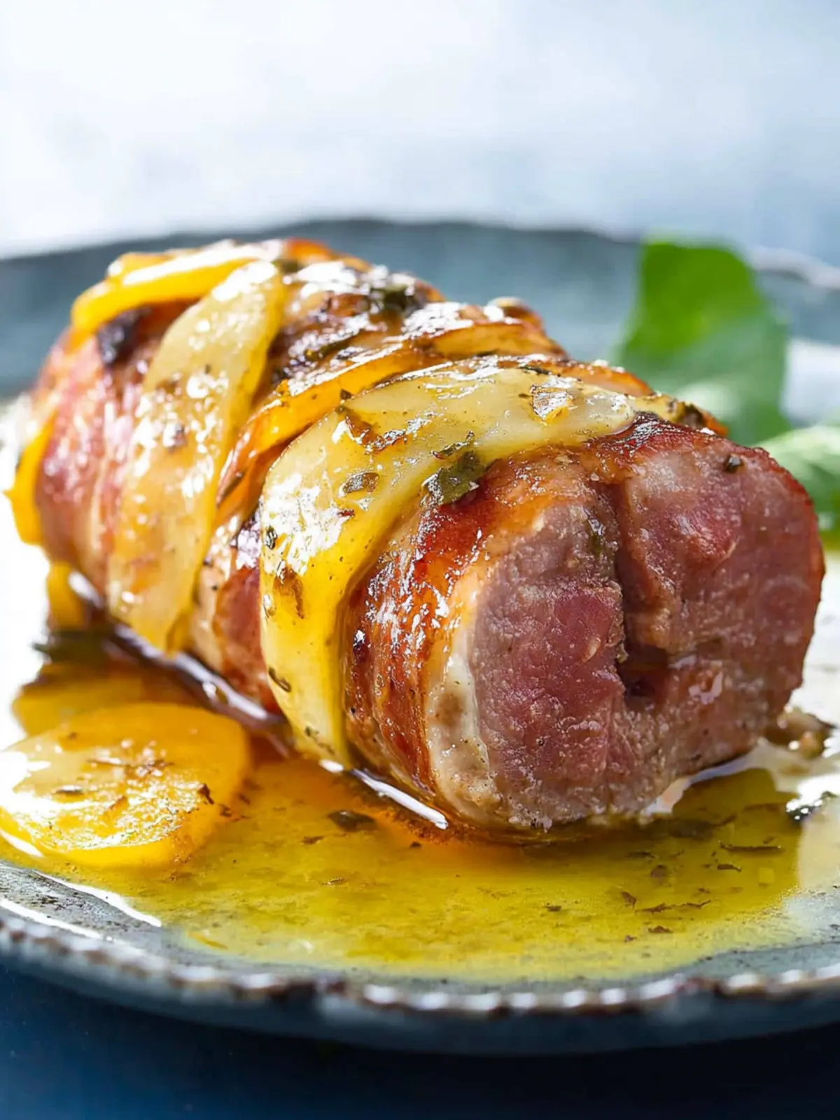 Schweinefilet im Speckmantel mit cremiger Sauce 4 Schweinefilet im Speckmantel