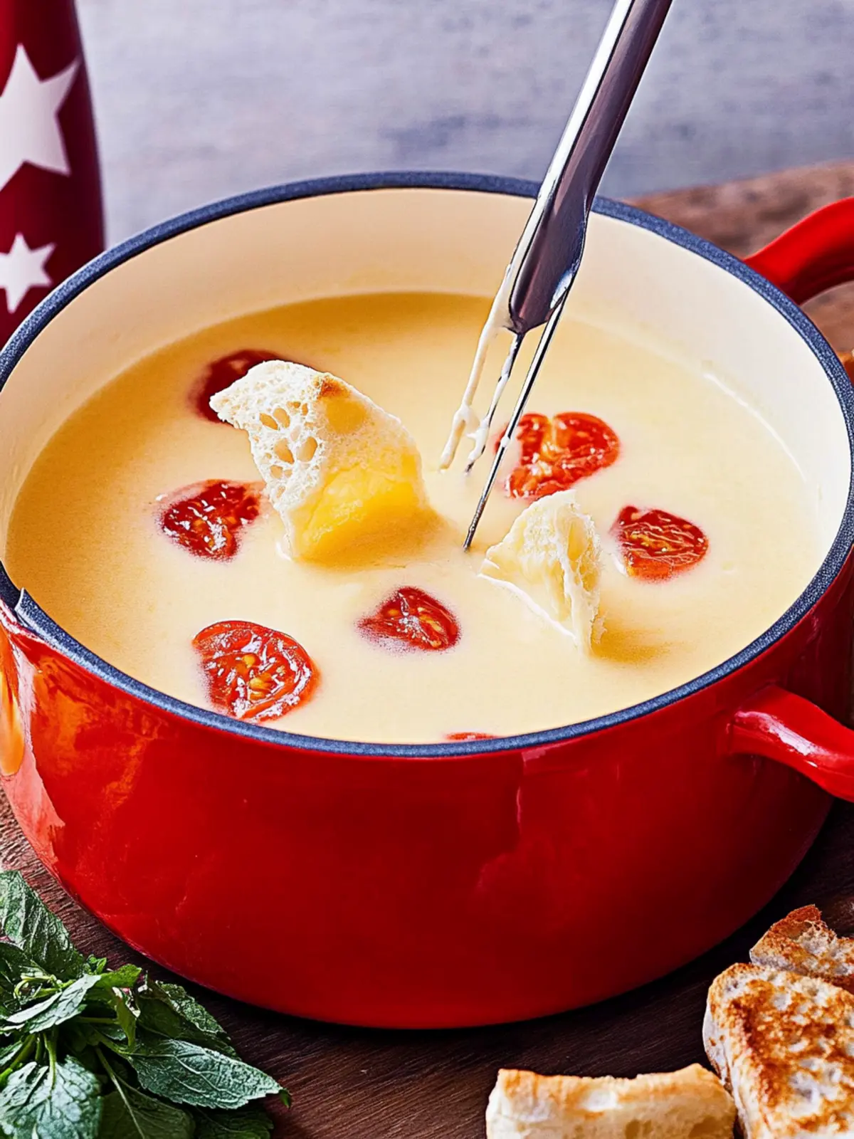 Käsefondue mit Schnittlauch für geselliges Beisammensein 5 Käsefondue mit Schnittlauch