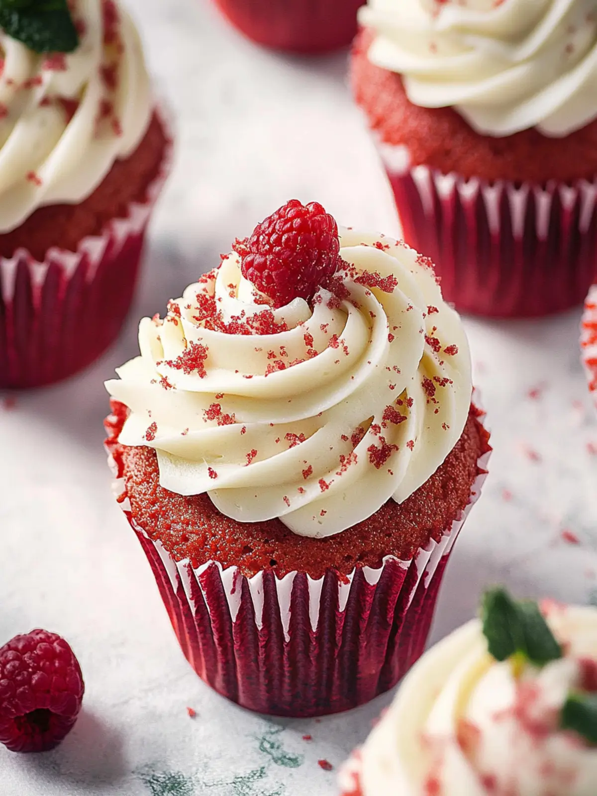 Vegane Rote Samtumcupcakes für jeden Anlass 5 Vegane Rote Samtumcupcakes