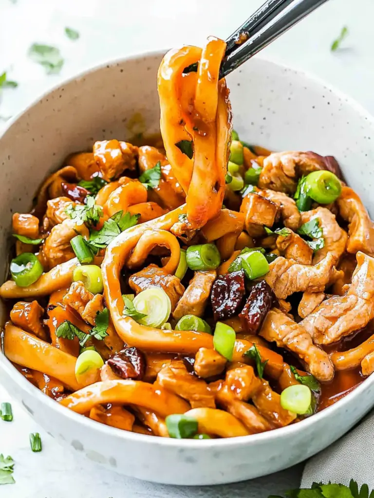 Hoisin-Hühnchen-Udon-Nudeln