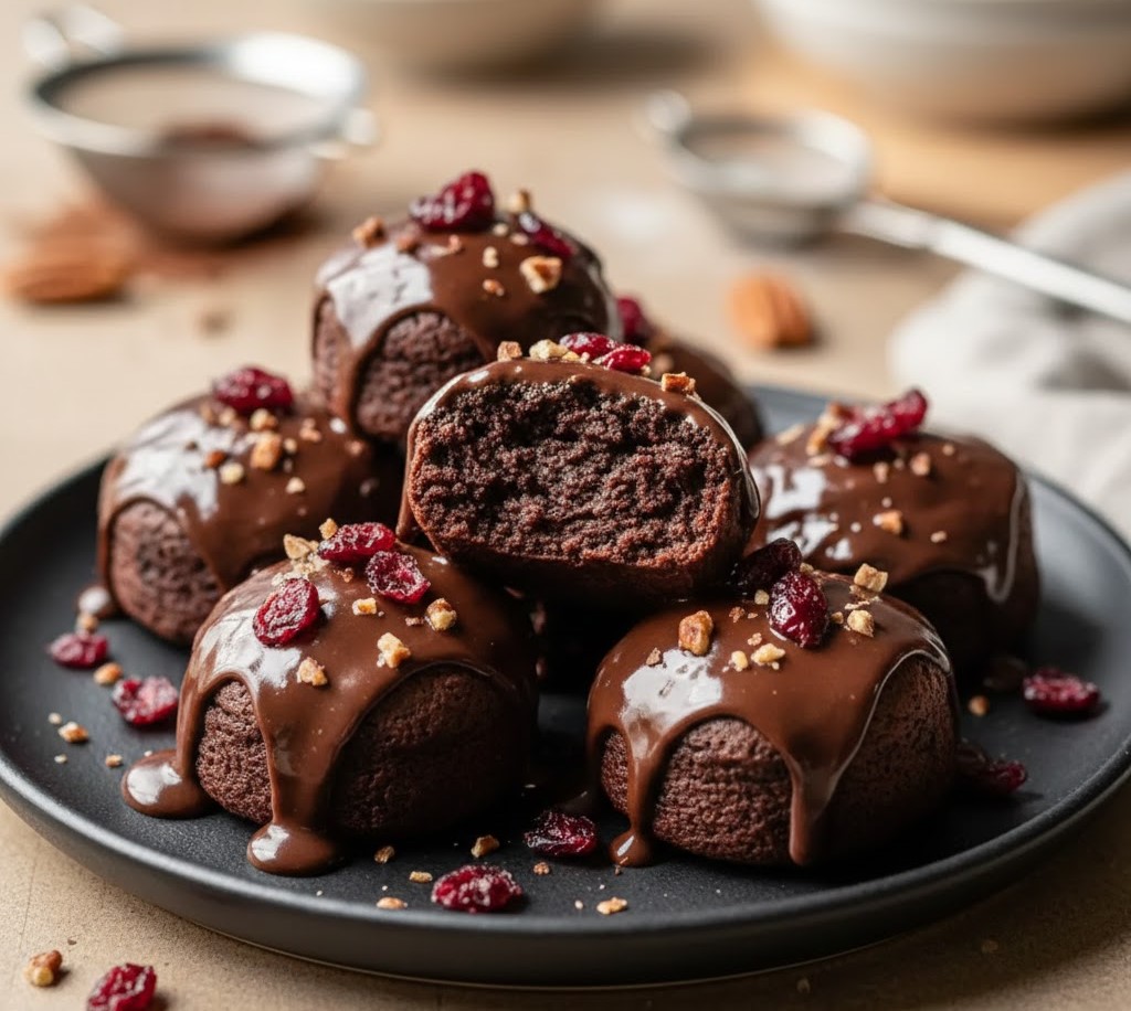 Hüttenkäse-Brownie-Protein-Bällchen für gesunde Nascherei 2 Hüttenkäse-Brownie-Protein-Bällchen für gesunde Nascherei